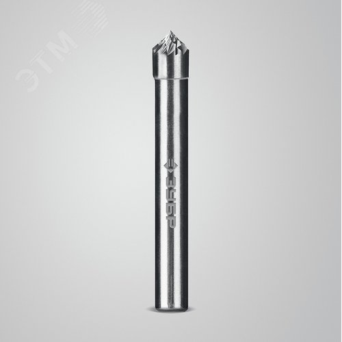 Борфреза твердосплавная, ПРОФЕССИОНАЛ тип K зенкер с вершиной 90°, 6х3 мм, хвостовик 6 мм - фото 2