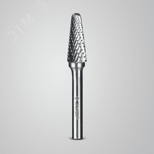 Борфреза твердосплавная, ПРОФЕССИОНАЛ тип L конус с закругленным углом 28°, радиус 2.2 мм, 10х25 мм, хвостовик 6 мм - фото 2