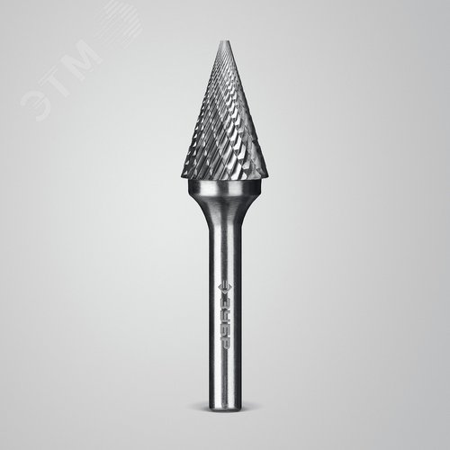 Борфреза твердосплавная, ПРОФЕССИОНАЛ тип M конус с острым углом 30°, 16х25 мм, хвостовик 6 мм - фото 2