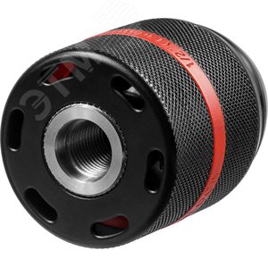 Патрон ударный цельнометаллический быстрозажимной ''ПРОФИ'' 13 мм, посадочная резьба 1/2'', с фиксатором зажима сверла Д 2,0-13мм - фото 2