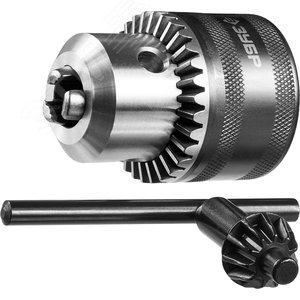 Патрон ударный ключевой для дрели, Профессионал 2908-16-1/2, 16мм, посадочная резьба 1/2'', D=3,0-16мм, с ключом в комплекте - фото 1