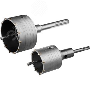 Набор коронок по бетону с оснасткой, d = 68, 100 мм, кейс, Профессионал - фото 1