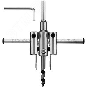 Сверло ''Мастер'' регулируемое по дереву, двухрезцовое ''Балеринка'', d=40-120мм, 1-30мм, в блистере - фото 1