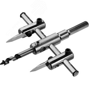 Сверло ''Мастер'' регулируемое по дереву, двухрезцовое ''Балеринка'', d=40-120мм, 1-30мм, в блистере - фото 2