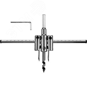 Сверло ''Мастер'' регулируемое по дереву, двухрезцовое ''Балеринка'', d=40-200мм, 1-30мм, в блистере - фото 1