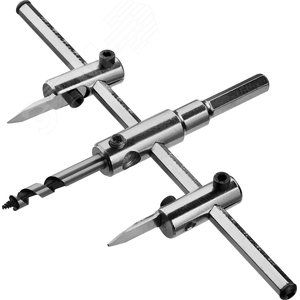 Сверло ''Мастер'' регулируемое по дереву, двухрезцовое ''Балеринка'', d=40-200мм, 1-30мм, в блистере - фото 2