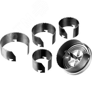 Пила сегментная наборная по дереву 5шт(60-95/32мм), 5 полотен: 60-67-74-83-95x32 мм, - фото 1