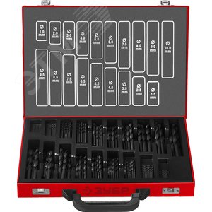 Набор сверл по металлу, сталь Р4М2, класс В, мет.бокс МАСТЕР 170шт(1-10мм) - фото 1