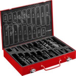 Набор сверл по металлу, сталь Р4М2, класс В, мет.бокс МАСТЕР 370шт(1-10мм) - фото 1