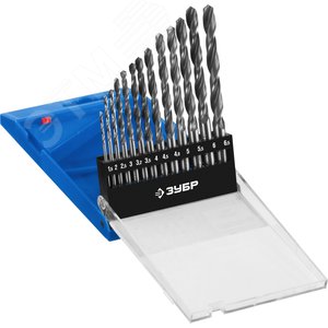 Изображение товара Набор сверл по металлу сталь Р6М5 класс В, ПРОФ-В 13шт(1.5-6.5мм) (набор)