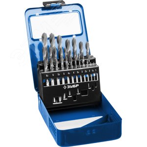 Набор сверл по металлу сталь Р6М5 класс В, ПРОФ-В 19шт(1-10мм) - фото 1