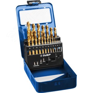 Изображение товара Набор сверл по металлу, 19шт(1-10мм), сталь Р6М5К5, класс А, кобальт (шт)