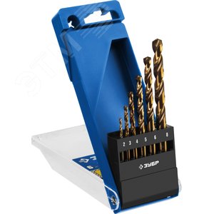 Набор сверл по металлу, 6шт(2-8мм), сталь Р6М5К5, класс А, кобальт - фото 1