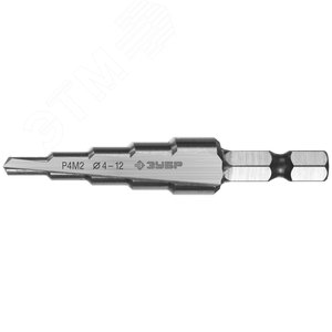 Сверло ступенчатое 4-12мм, 5 ступеней - фото 1