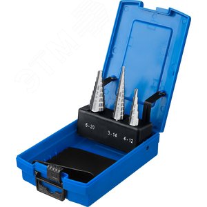 Набор ступенчатых сверл, 3 шт., 3-20мм, Профессионал - фото 1