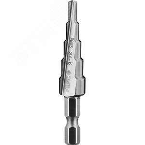 Сверло ступенчатое, 4-12мм, 5 ступеней, , серия Профессионал - фото 1