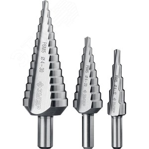 Набор ступенчатых сверл, 3 шт., 4-30мм, , серия Профессионал - фото 2