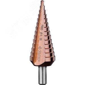 Сверло ступенчатое, 4-30мм, 14 ступеней, кобальтовое покрытие, КОБАЛЬТ, серия Профессионал - фото 1