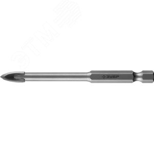 Изображение товара Сверло по кафелю, керамике, стеклу, с четырьмя режущими лезвиями, шестигранный хвостовик, 8 мм, ''Профессионал'' 29845-08 (шт)