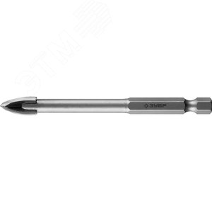 Сверло по кафелю, керамике, стеклу, с четырьмя режущими лезвиями, шестигранный хвостовик, 10 мм, ''Профессионал'' 29845-10 - фото 1