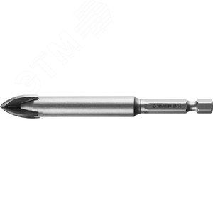 Сверло по кафелю, керамике, стеклу, с четырьмя режущими лезвиями, шестигранный хвостовик, 14 мм, ''Профессионал'' 29845-14 - фото 1