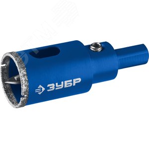 Изображение товара Коронка алмазная с центрирующим сверлом для дрели d 22 мм по керамике и стеклу, Р60, трехгр хвостовик, Профессионал (шт)