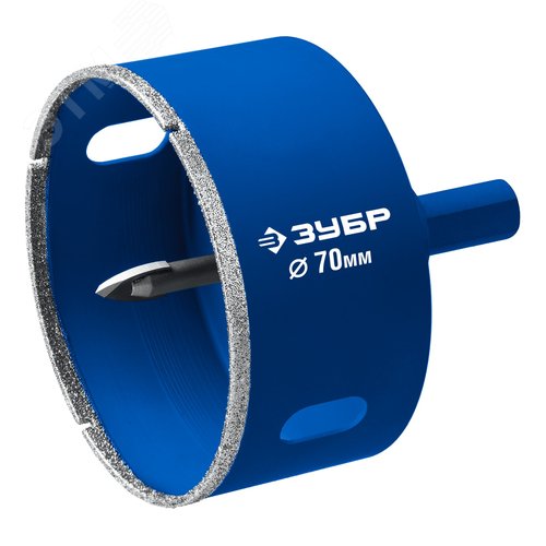 Изображение товара Алмазная коронка, АГК d 70 мм, центровочное сверло, трехгранный хвост, Р60, Профессионал (шт)