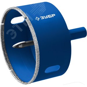 Изображение товара Коронка алмазная с центрирующим сверлом для дрели d 73 мм по керамике и стеклу, Р60, трехгр хвостовик, Профессионал (шт)