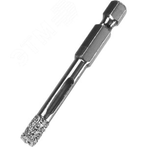 Сверло вакуумное алмазное трубчатое для дрели (HEX 1/4'') d 6 по керамограниту - фото 1