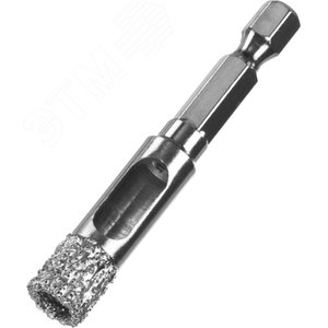 Сверло вакуумное алмазное трубчатое для дрели (HEX 1/4'') d 10 по керамограниту - фото 1