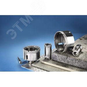 Коронка алмазная высокоскоростная для УШМ (М14) d 20мм по керамограниту и железобетону, Вакуумное Спекание, Профессионал - фото 2