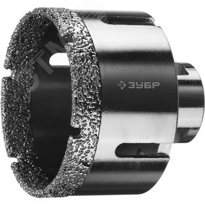 Коронка алмазная высокоскоростная для УШМ (М14) d 68мм по керамограниту и железобетону, Вакуумное Спекание, Профессионал - фото 1