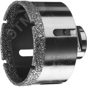 Коронка алмазная высокоскоростная для УШМ (М14) d 73мм по керамограниту и железобетону, Вакуумное Спекание, Профессионал - фото 1