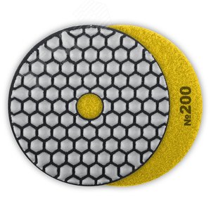Круг алмазные гибкий шлифовальный (Черепашка) для сухого шлифования, 100мм, №200 - фото 1