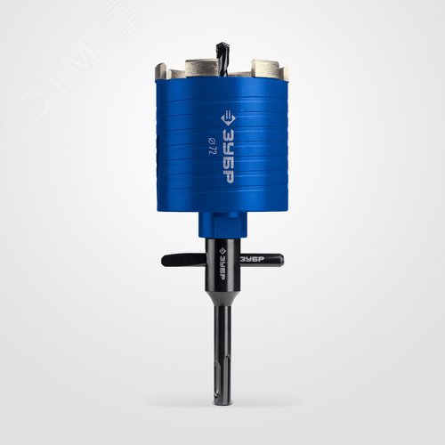 Коронка алмазная для подрозетников, АСК d 72 мм, М16, рабочая глубина 75 мм, лазерная сварка - фото 2