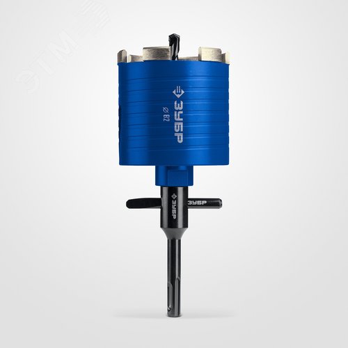 Коронка алмазная для подрозетников, АСК d 82 мм, М16, рабочая глубина 75 мм, лазерная сварка - фото 2