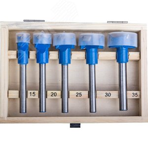 Композит 5 шт., 15-20-25-30-35мм, набор сверл форстнера композитных, твердосплавные резцы - фото 2