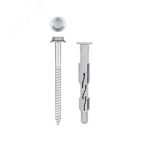 Изображение товара Дюбель фасадный, нейлон/цинк 10x 100 мм, 50 шт ФД-Ц (шт)