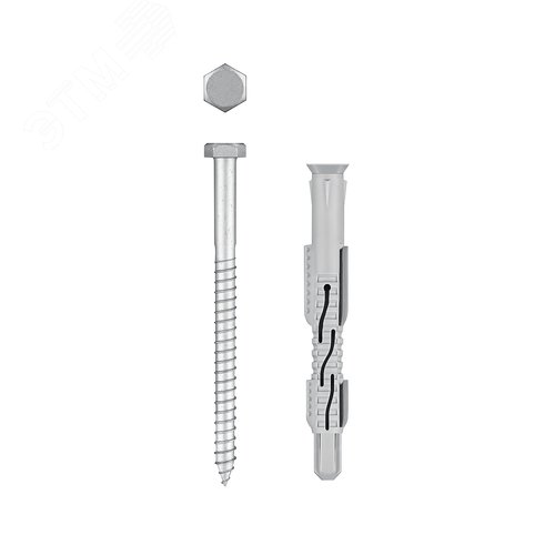 Изображение товара Дюбель фасадный, нейлон/цинк 10 x 100 мм, 50 шт ФД-П (шт)