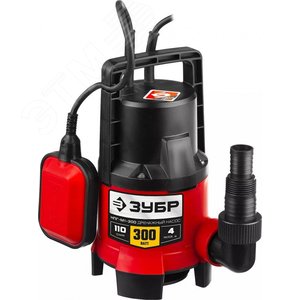 Изображение товара Насос дренажный для грязной воды НПГ-М1-300 ЗУБР, 300 Вт (шт)