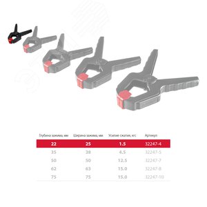 Зажим пружинный МЗ-40 38х38 мм - фото 2