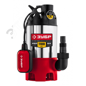Изображение товара Насос дренажный для грязной воды НПГ-М3-1100-С ЗУБР, 1100 Вт, корпус нерж.сталь (шт)