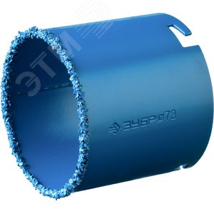 Кольцевая коронка ''Профессионал'' c карбид-вольфрамовым нанесением, 73 мм, высота 55 мм - фото 1