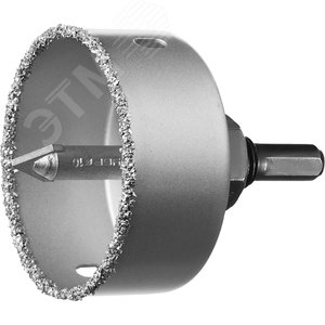 Коронка-чашка ''Профессионал'' c карбид-вольфрамовым нанесением, 64 мм, высота 25 мм, в сборе с державкой и сверлом - фото 1