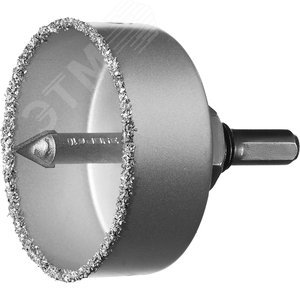 Коронка-чашка ''Профессионал'' c карбид-вольфрамовым нанесением, 67 мм, высота 25 мм, в сборе с державкой и сверлом - фото 1