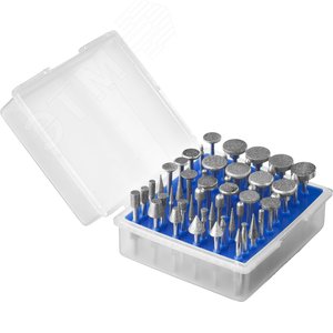 Набор ''Профессионал'': Мини-насадки с алмазным напылением в пластиковом боксе, Р 180, хвостовик 3мм, 50 предметов - фото 2