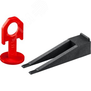 СВП комплект: 50+50шт (1,0 мм зажим + клин), система выравнивания плитки, в пакете. - фото 1