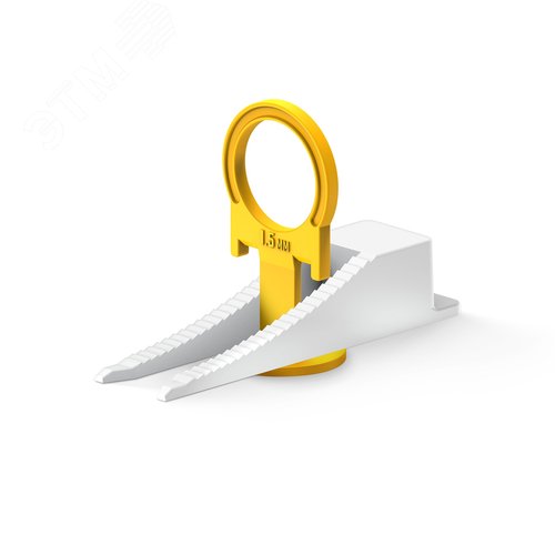 Система выравнивания плитки, КОЛЬЦО, комплект, 1.5 мм, зажим и клин, 50 и 50 шт - фото 1