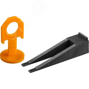 Изображение товара СВП комплект: 250+250шт (1,7 мм зажим + клин), система выравнивания плитки, в пакете. (упак)