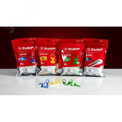 Система выравнивания плитки, зажим, КОЛЬЦО, 1,5 мм, 500 шт - фото 3